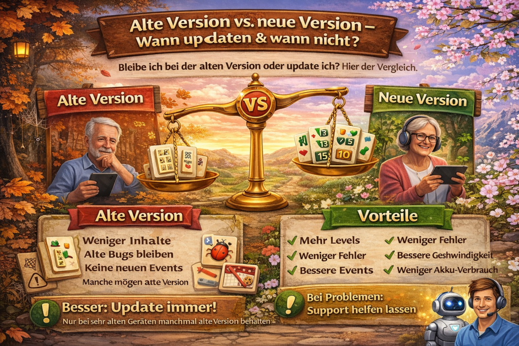 Alte Version vs. neue Version
