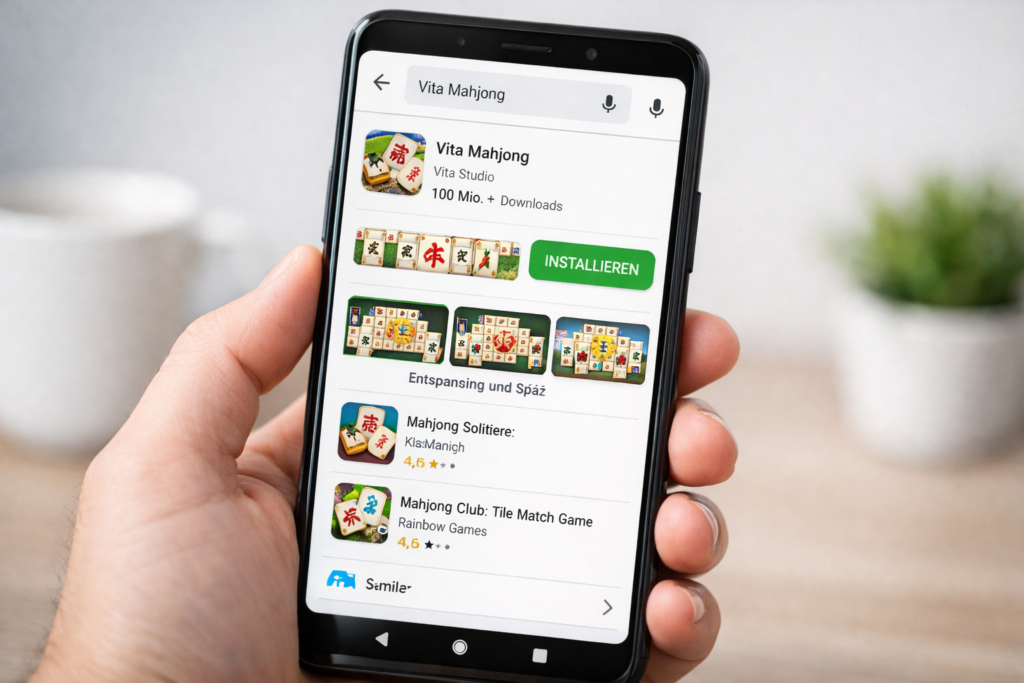 Vita Mahjong auf Android installieren