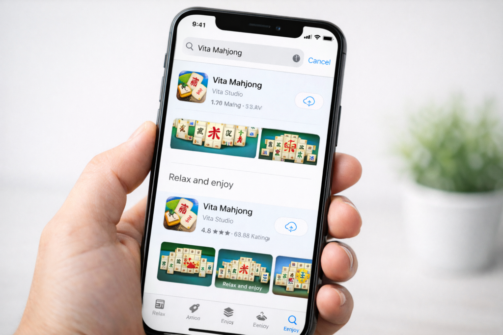 Vita Mahjong auf iOS installieren