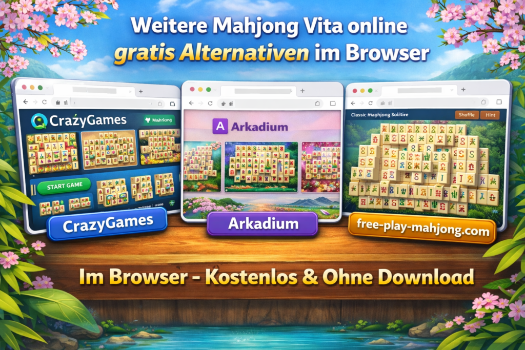 Weitere Mahjong Vita online gratis Alternativen im Browser