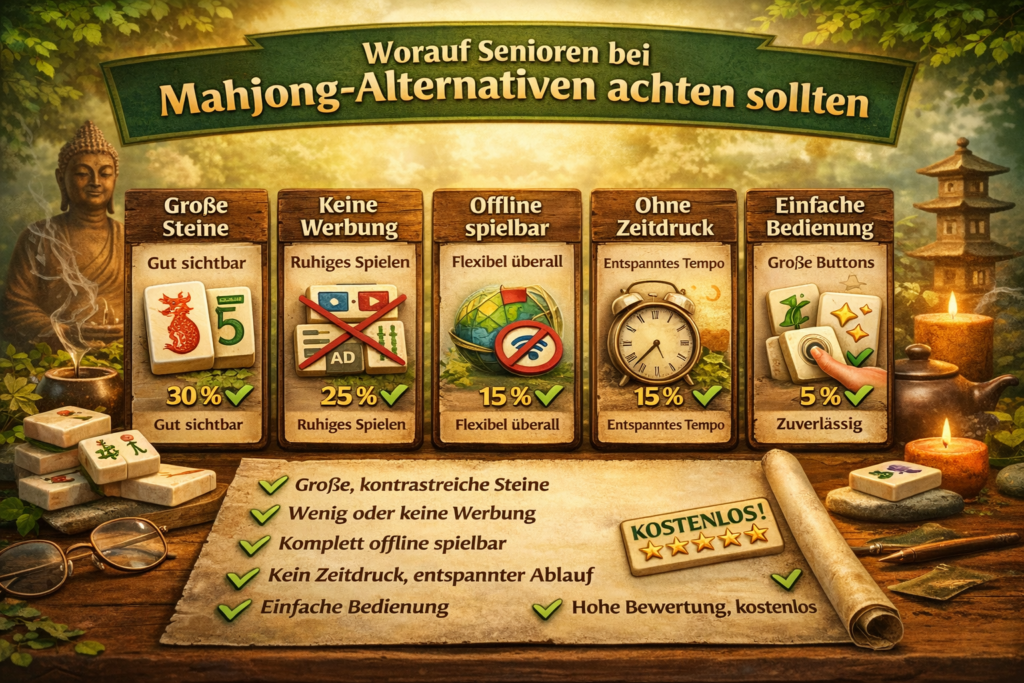 Worauf Senioren bei Mahjong
